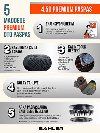 Sahler Cupra Formentor 2020-2024 Uyumlu 4.5D Premium Havuzlu Oto Paspas ve Liner Marka 3D ALT Bagaj Havuzu