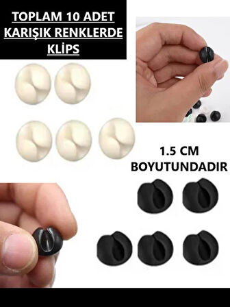 Kablo Sabitleyici Klips Organizer Kablo Düzenleyici Sabitleme Klipsi Dağınıklık Toparlayıcı Kablo Düzenleme 