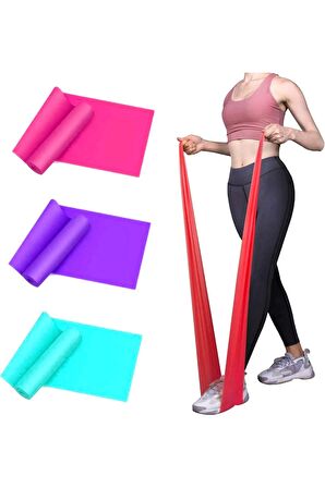 3 Lü S3 Lü Set Pilates Band Pilates Bandı Direnç Lastiği Pilates Lastigi Plates Bant