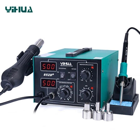 Yihua 852D+ Brushless Sıcak Hava ve Lehimleme İstasyonu 740W