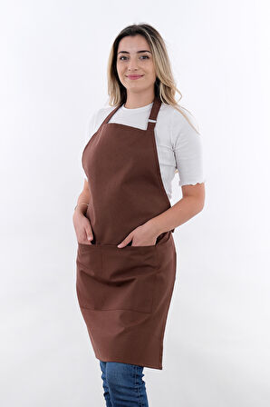 Simple 3'lü Set Ayar Askılı Cepli Mutfak Önlüğü Seti (2 ELDİVEN) Şef Garson Kafe Aşçı Barista