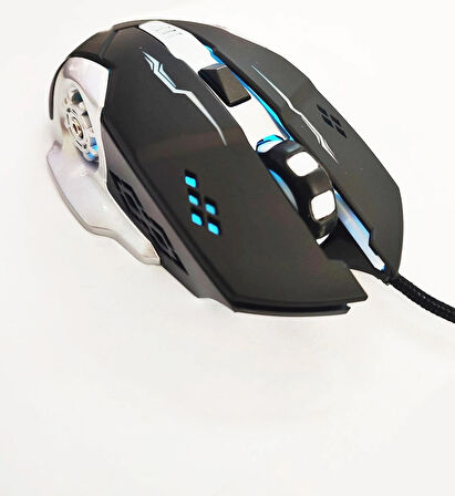  Stalker Warrior GMX7-G Rgb Mouse 2400 Dpi Oyuncu Mouse Gaming Mouse Örgü Kablo E-spor Mouse Pro