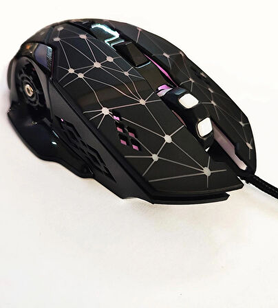  Stalker Warrior GMX7-S Rgb Mouse 2400 Dpi Oyuncu Mouse Gaming Mouse Örgü Kablo E-spor Mouse Pro