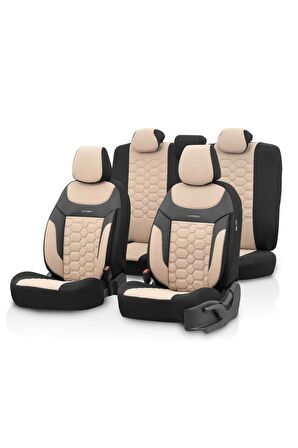 Carbon Design Universal Seat Cover Beige