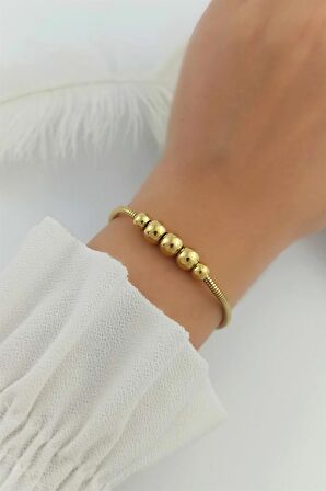 Çelik Sıralı Topçuk Bileklik TrBilek70143