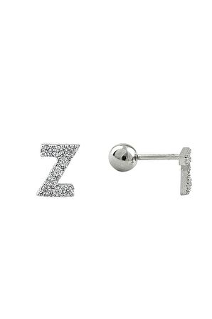 Gümüş Renk Harf Piercing - Z HarfPiercing