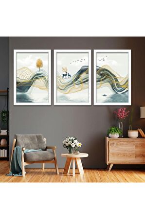 120x80 Cm Ev Manzara Kanvas Tablo