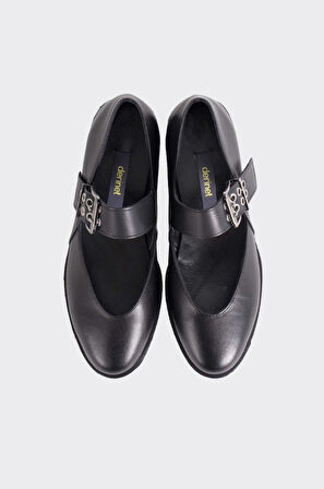 Hakiki Deri Bilekten Bantlı Kadın Babet 