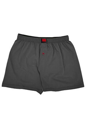 Erkek Rahat ve Konforlu Havlu Bel Pamuklu Düğmeli Boxer 3'lü Paket