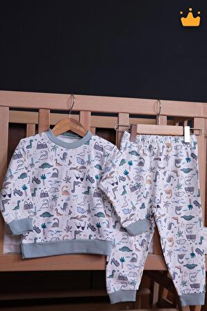 Babyhola 1-6 Yaş Unisex Kız Erkek Çocuk Pijama Takımı Ev Giyim Eşofman Takımı