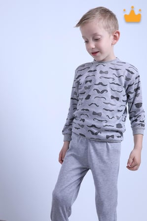 Çocuk Pijama Takımı 1-6 Yaş Penye Mevsimlik Ev Giyim Eşofman Takımı 1111