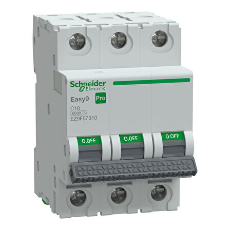 Schneider Pro 3 Faz 10A 6 KA C Tipi Sigorta,EZ9F57310