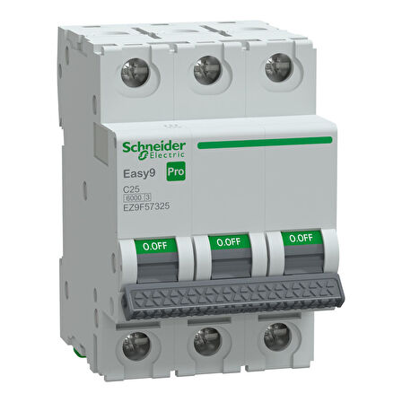 Schneider EZ9F57325 ,Pro 3 Faz 25A 6 KA C Tipi Sigorta 