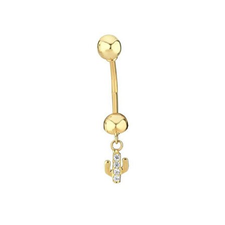 Taşlı Kaktüs Göbek Piercing