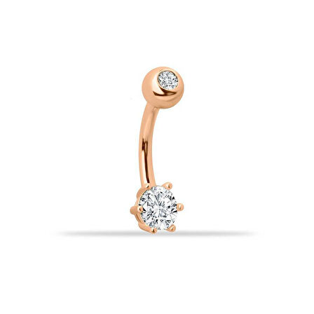 Tek Taşlı Göbek Piercing