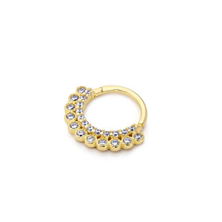 Çift Sıra Taşlı Helix Piercing