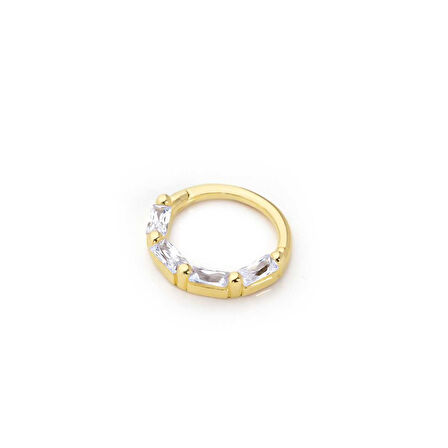 Beyaz Dört Baget Helix Piercing