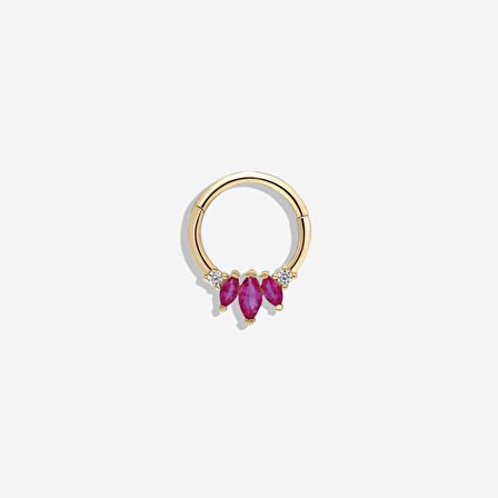 Kırmızı Markizli Helix Piercing