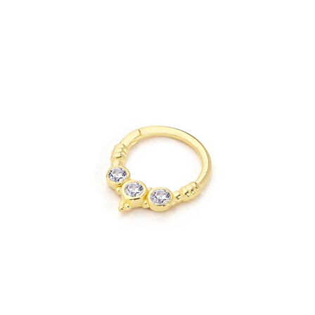 Üç Taşlı Helix Piercing