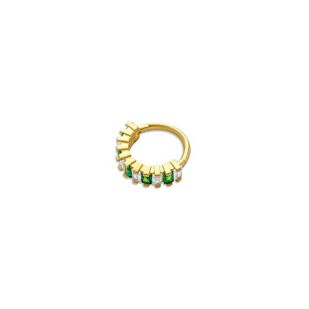 Yan Taşlı Green Helix Piercing
