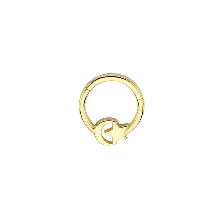 Ay yıldız Motifli Helix Piercing