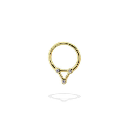Taşlı Üçgen Helix Piercing