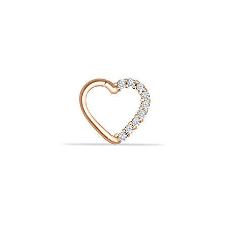 Taşlı Kalp Helix Piercing