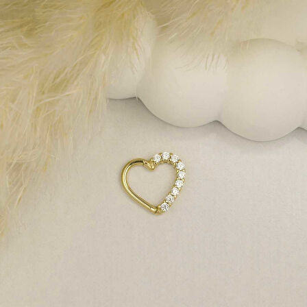Taşlı Kalp Helix Piercing