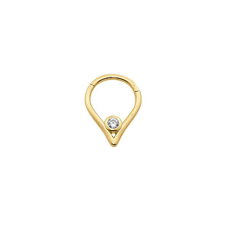 Taşlı Damla Helix Piercing