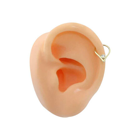 Taşlı Damla Helix Piercing
