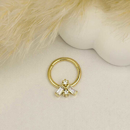 Şık Baget Taşlı Helix Piercing