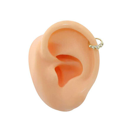 Üç Taş Motifli Helix Piercing