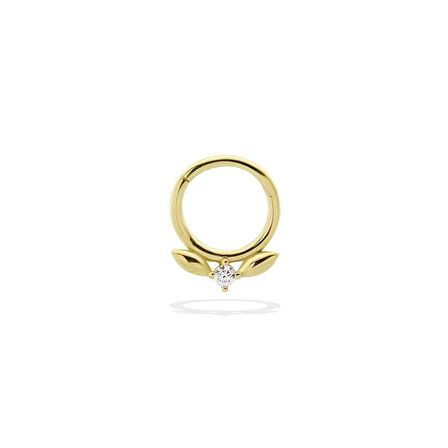 Taşlı Kanat Motifli Helix Piercing