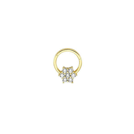 Taşlı Kar Tanesi Motifli Helix Piercing