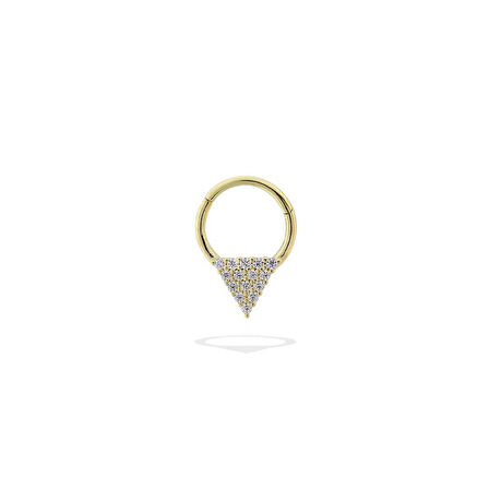 Taşlı Üçgen Motifli Helix Piercing
