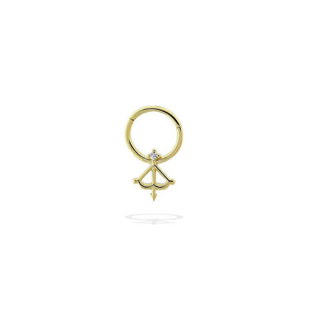 Taşlı Yay Motifli Helix Piercing