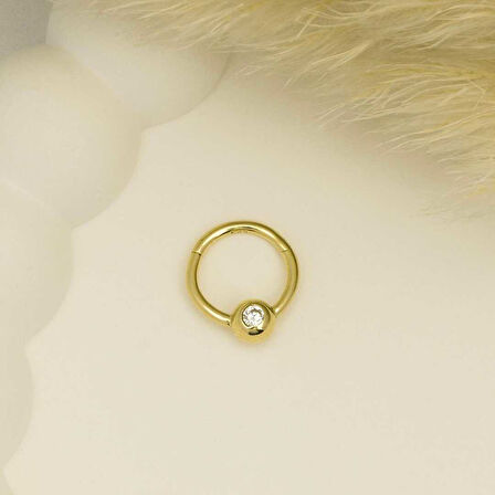 Tektaş Daire Motifli Helix Piercing