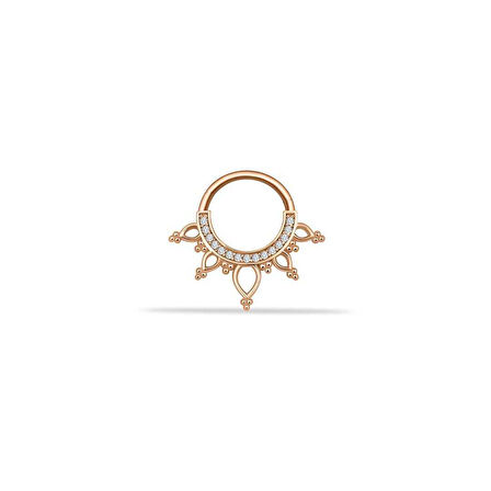 Taşlı Taç Motifli Helix Piercing