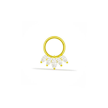 Beş Markiz Taşlı Helix Piercing