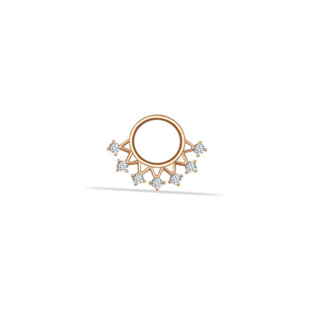 Yedi Taşlı Taç Helix Piercing