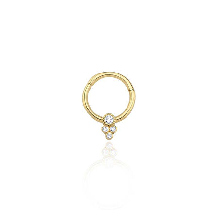 Dört Taşlı Sarkıt Helix Piercing