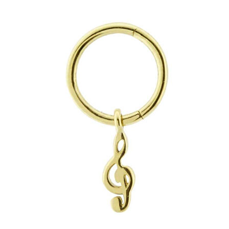 Sol Anahtarı Sallantılı Minimal Halka Piercing