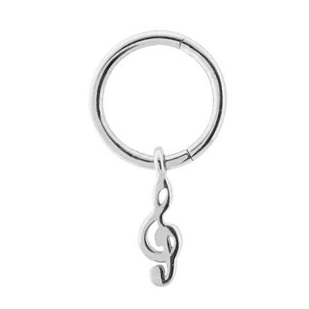Sol Anahtarı Sallantılı Minimal Halka Piercing