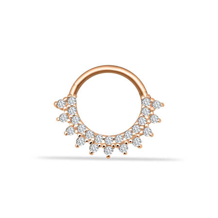 Taşlı Minimal Halka Piercing