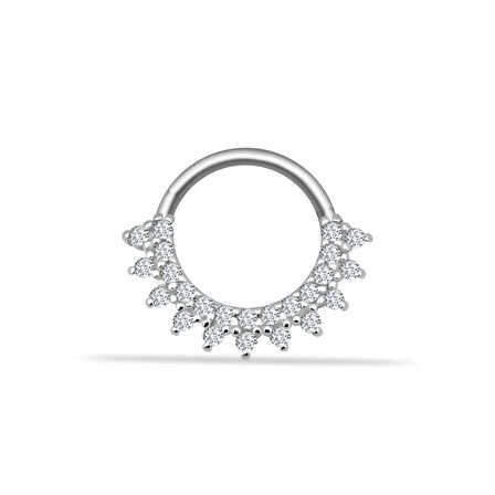 Taşlı Minimal Halka Piercing