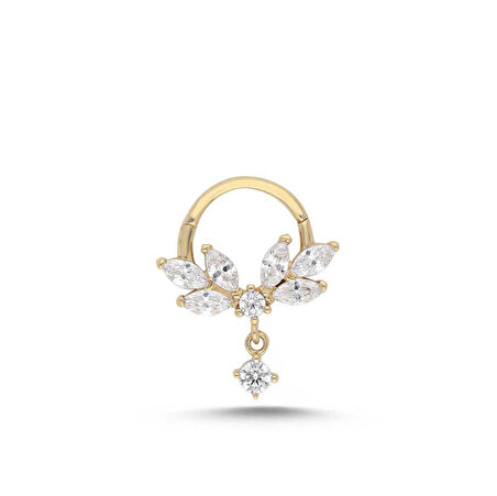 Markiz Taşlı Sallantılı Helix Piercing