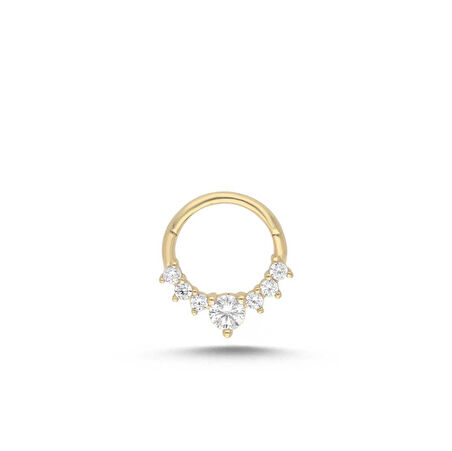 Yuvarlak Taşlı Helix Piercing