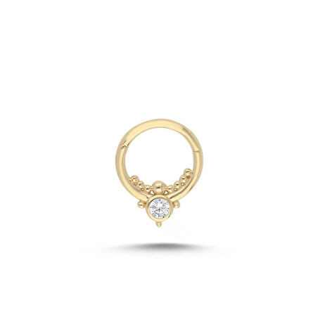 Tektaş Topçuklu Helix Piercing