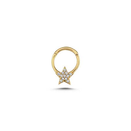 Star Taşlı Helix Piercing