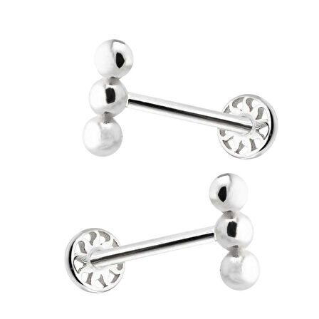 Üçlü Top Tragus Piercing